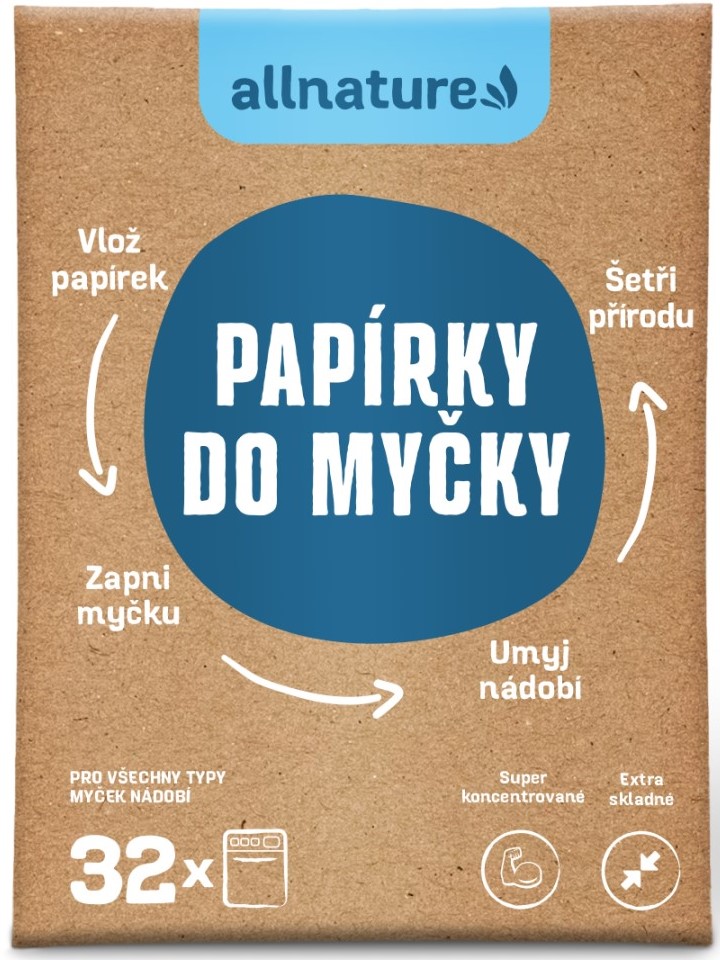 Allnature Pásiky do umývačky riadu 16ks (32 dávok)