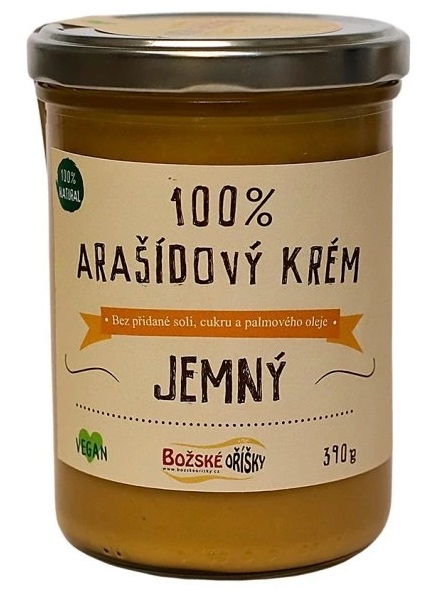 Božské oříšky Arašidový krém jemný 100% 390g