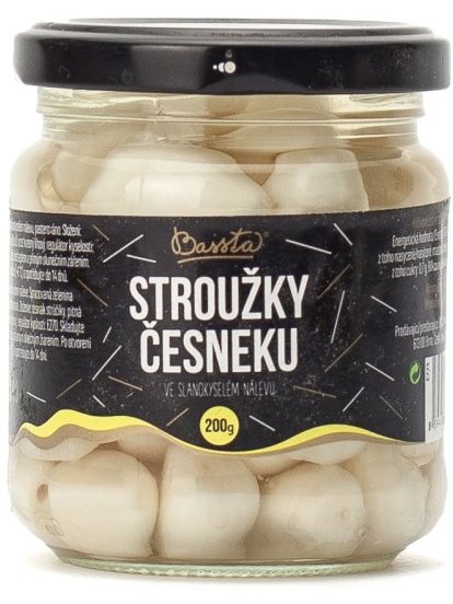 Bassta Strúčiky cesnaku v slanokyslom náleve 200g
