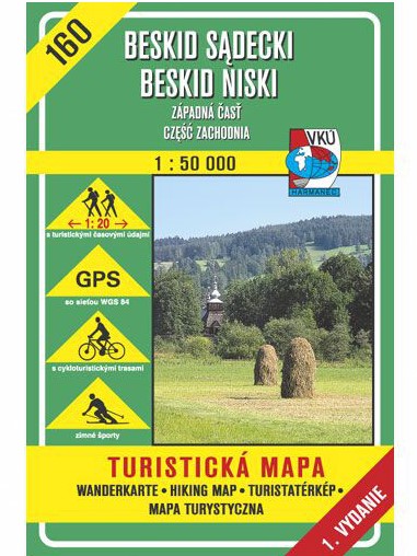 Beskid Niski - Západná časť 160 Turistická mapa 1:50 000