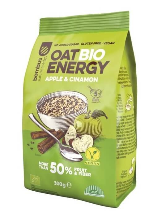 Bombus Ovsená kaša Oat BIO energy apple & cinnamon 300g