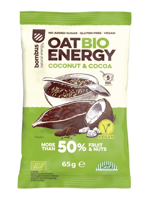 Bombus Ovsená kaša Oat BIO energy coconut & cocoa 65g