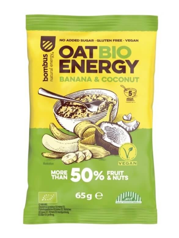 Bombus Ovsená kaša Oat BIO energy banana & coconut 65g