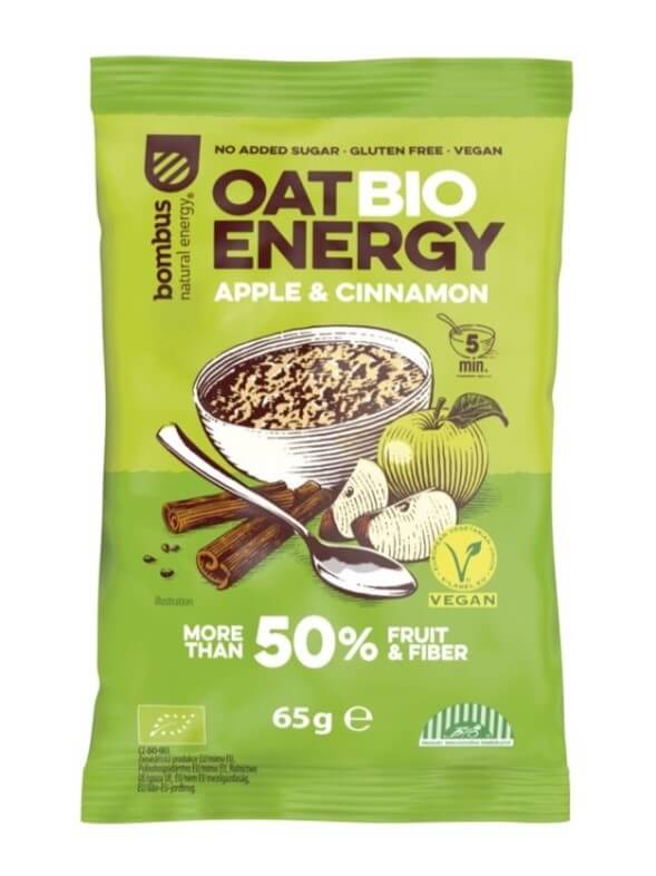 Bombus Ovsená kaša Oat BIO energy apple & cinnamon 65g