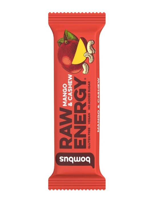 Bombus Raw Energy tyčinka mango a kešu 50g