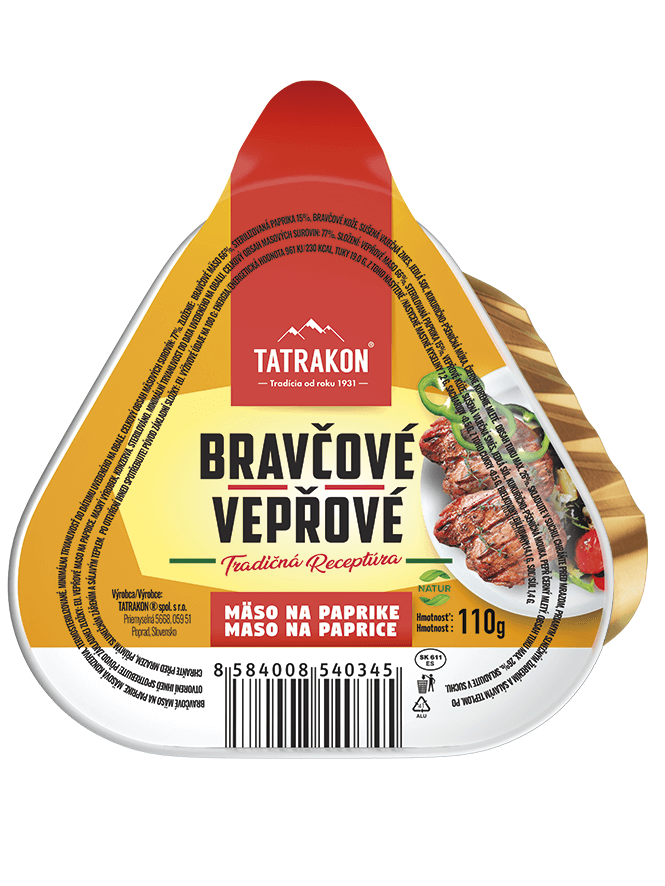 Tatrakon Bravčové mäso na paprike 110g