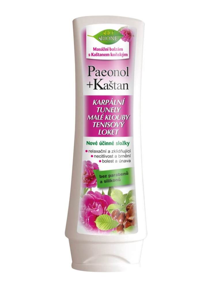 Bione Cosmetics Bylinný balzam na karpálne tunely Paeonol + Pagaštan konský 130 ml