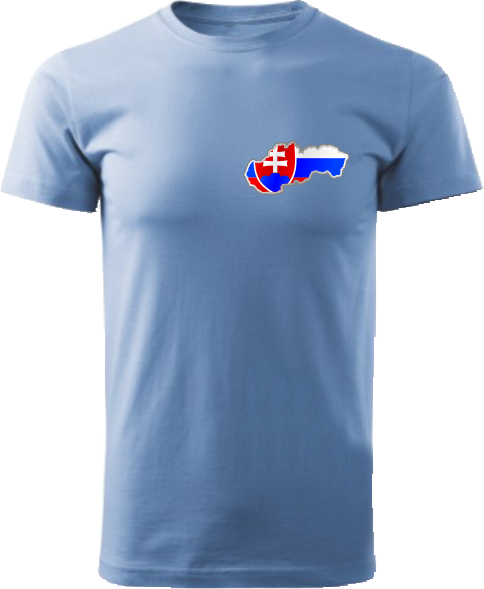 Tričko Slovenská republika Unisex klasik Svetlomodrá
