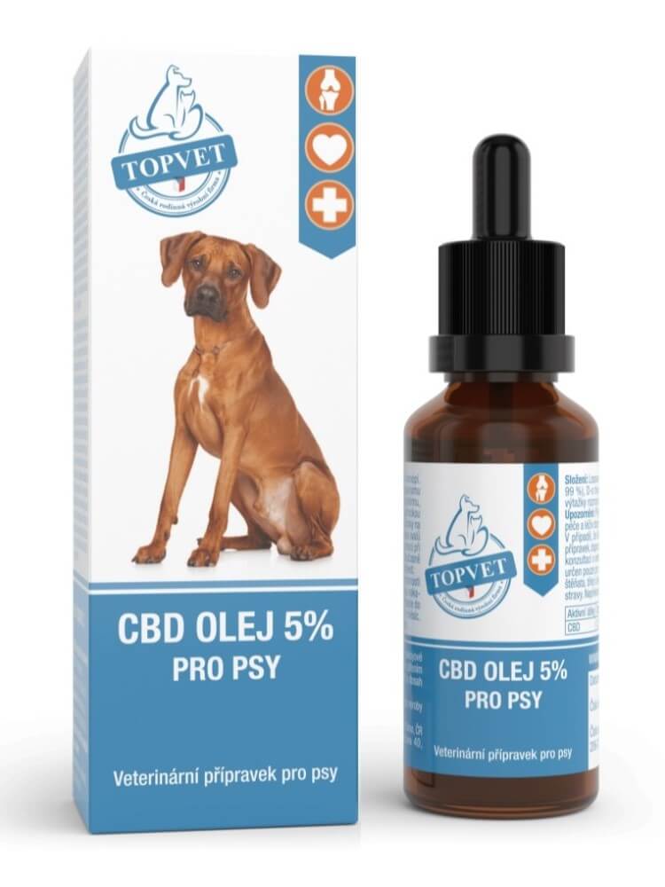 TOPVET CBD olej 5% pre psov 10ml