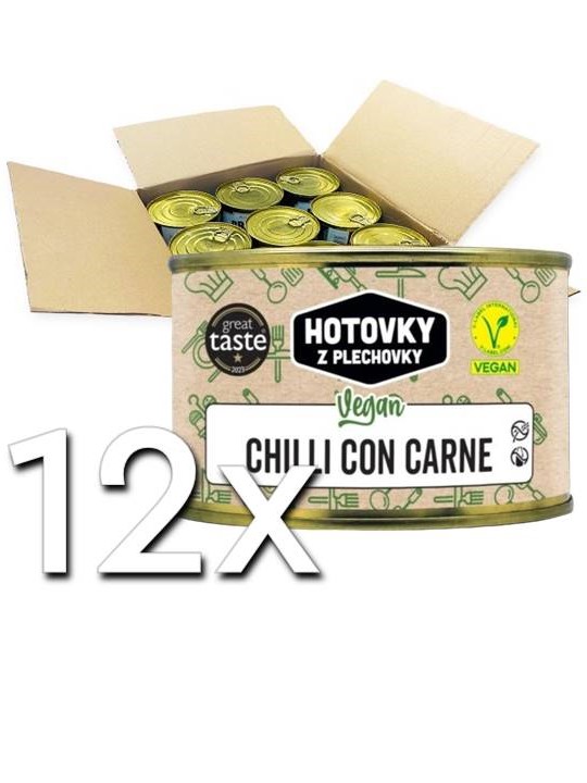 Hotovky z plechovky Chilli con carne Vegan 400g | 12ks v kartóne