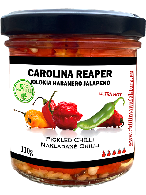Chilli Manufaktúra Carolina reaper Nakladané chilli 110g