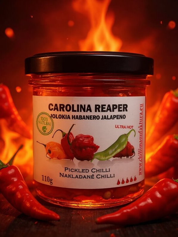 Chilli Manufaktúra Carolina reaper Nakladané chilli 110g
