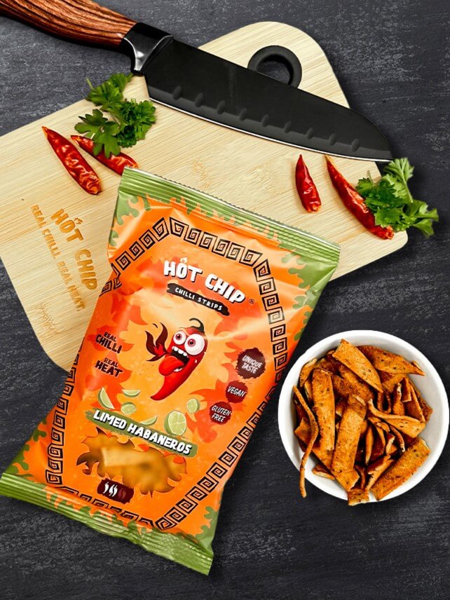 Hot Chip Chilli Strips Limed Habaneros 80g