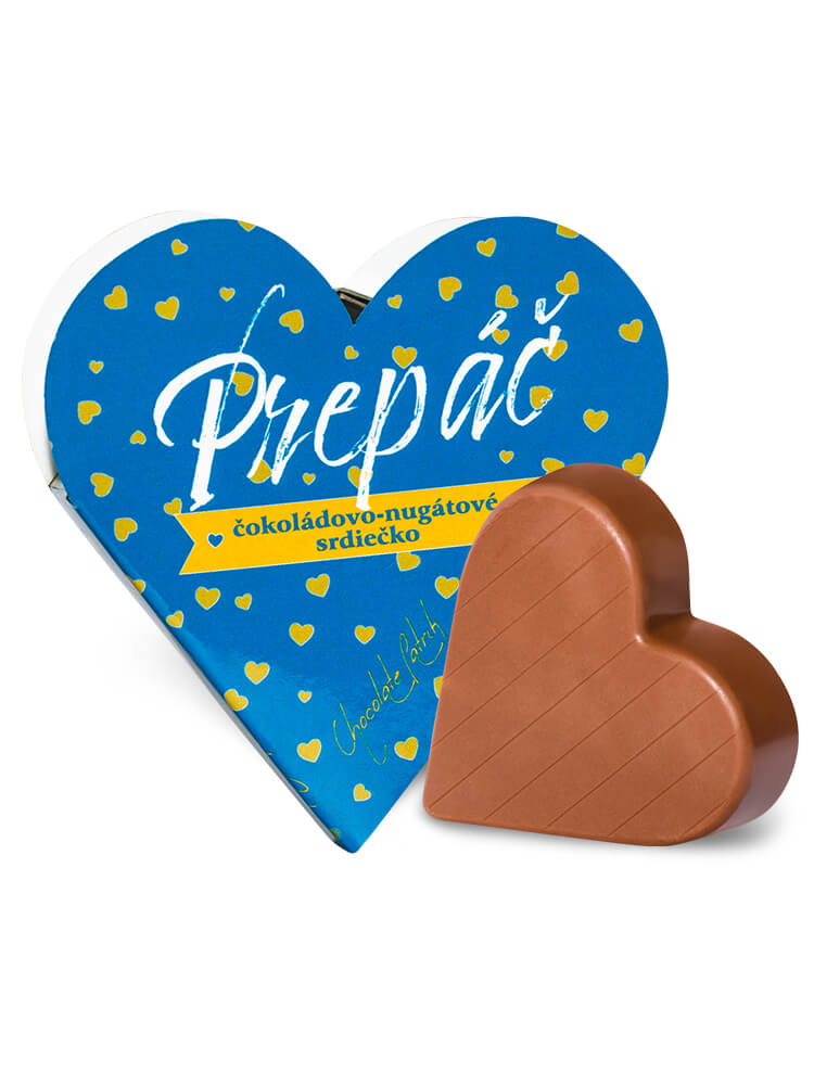 Chocolate Patrik Čokoládové srdce modré mliečne - Prepáč