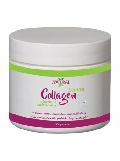 Natural Collagen Lemon s kyselinou hyaluronovou prášok 176g