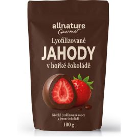 Allnature Lyofilizované jahody v horkej čokoláde 100g