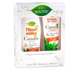 Bione Cosmetics - Darčeková kazeta CANNABIS Balzam na  ruky + Telové mlieko