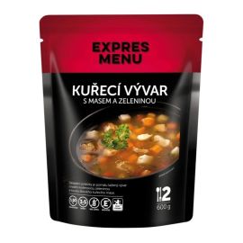 Expres menu Kurací vývar s mäsom a zeleninou 2 porcie 600g