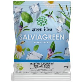 Green Idea Bylinné cukríky Salviagreen - Uvoľnenie, dýchacie cesty 100g