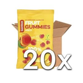 Bombus Fruit Gummies ovocné kúsky - broskyňa 35g | 20ks v kartóne