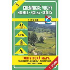 Kremnické vrchy - Krahula - Skalka - Králiky 5 Turistická mapa 1:25 000