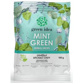 Green Idea Bylinné cukríky Mint green - Osvieženie, dýchacie cesty 100g