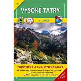 Vysoké Tatry 2 Turistická mapa 1:25 000