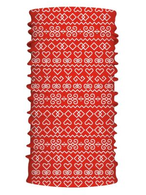 Multifunkčný šál čičmany červený 7103