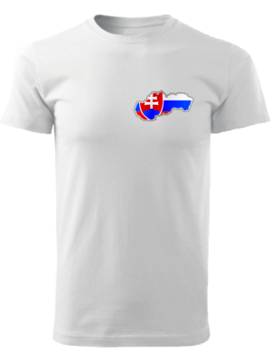 Tričko Slovenská republika Unisex Biele