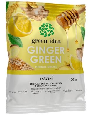 Green Idea Bylinné cukríky Ginger green - Trávenie 100g
