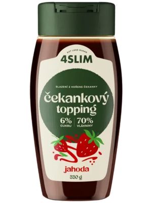 4SLIM Čakankové sladidlo Jahoda 330g