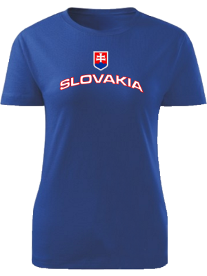 Tričko Slovakia Dámske klasik Kráľovské modré
