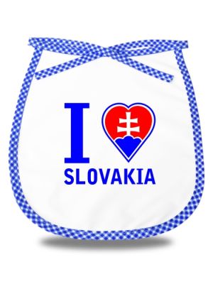 Detský podbradník I love Slovakia Modrý