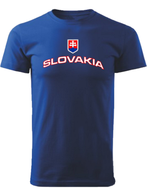 Tričko Slovakia Unisex Kráľovské modré