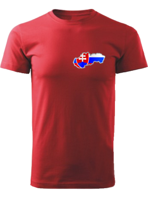Tričko Slovenská republika Unisex Červené