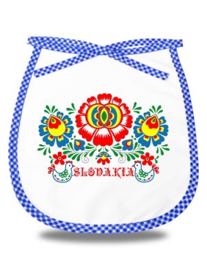 Detský podbradník Slovakia kvet 1 Modrý