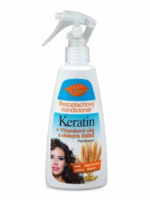 Bione Cosmetics - Bezoplachový kondicionér Keratin + Olej z obilných klíčkov 260 ml