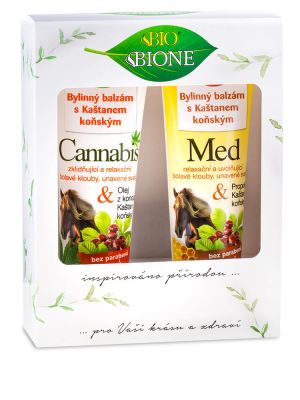 Bione Cosmetics - Darčeková kazeta KĹBY Bylinný balzam Propolis + Bylinný balzam Cannabis