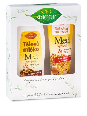 Bione Cosmetics - Darčeková kazeta MED Telové mlieko + Balzam na ruky