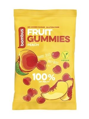 Bombus Fruit Gummies ovocné kúsky - broskyňa 35g