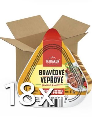 Tatrakon Bravčové mäso na paprike 110g | 18ks v kartóne