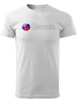 Tričko Slovensko Unisex Biele