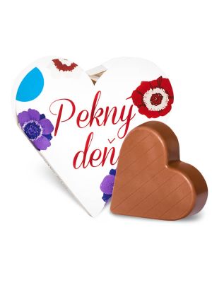 Chocolate Patrik Čokoládové srdce biele mliečne - Pekný deň