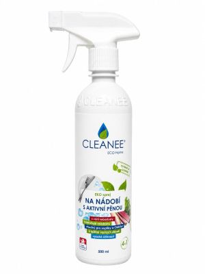 Cleanee Eko sprej na riad s aktívnou penou a vôňou rebarbory 500 ml