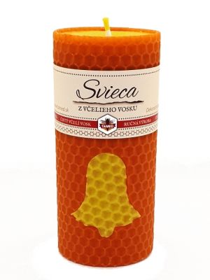 Sviečka včelí vosk oranžová 110mm/50mm
