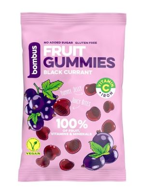 Bombus Fruit Gummies ovocné kúsky - čierna ríbezľa 35g