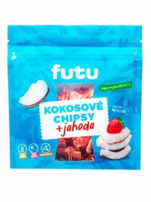 Futu Kokosové chipsy s jahodami 40g