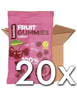 Bombus Fruit Gummies ovocné kúsky - čerešňa 35g | 20ks v kartóne