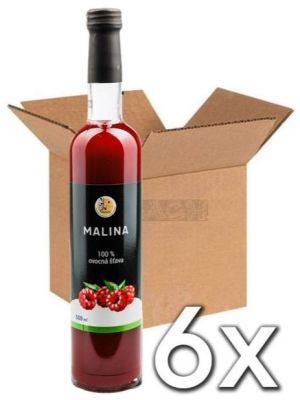 Valach Prírodná malinová šťava 100% 500ml | 6ks v kartóne