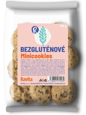 Ravita Minicookies s čokoládou bezgluténové 120g